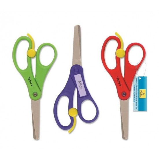 Foarfece școlare protejate cu arc 13cm, ADEL