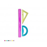 Set geometrie 30cm, 3 piese, plastic, ARK 025