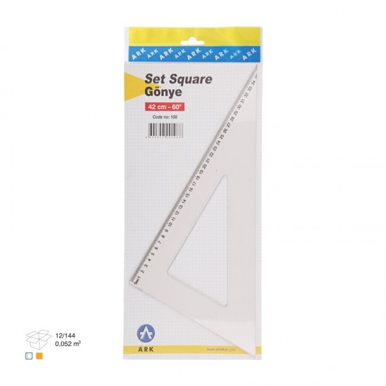 Echer 42 cm, 60 grade, transparent, ARK  108