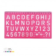 Sablon Alfabet cu Rigla 20cm - 121 Ark