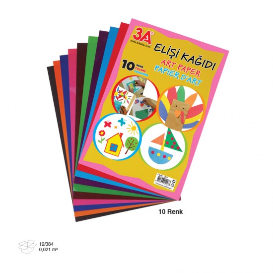 Hartie Glasata A4 Color 10culori/set - 1247 Ark