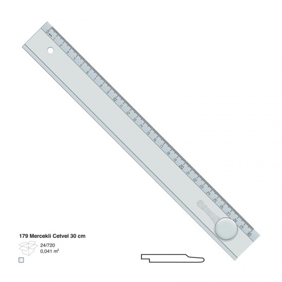 Rigla Plastic Magnifier 30 cm - 179 Ark