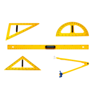 Trusa geometrie 100 cm, pentru tabla, 5 piese, ARK