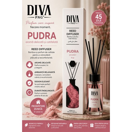 Odorizant de camera cu bețisoare PREMIUM, 100ml, DIVA