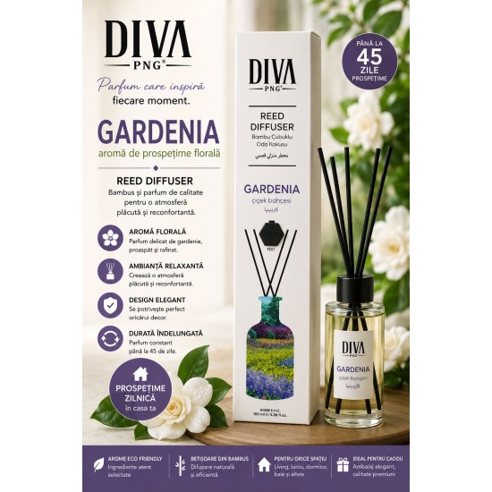 Odorizant de camera cu bețisoare PREMIUM, 100ml, DIVA
