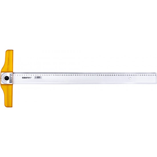 Rigla T mobil plastic, 65 cm, transparen, BRONS