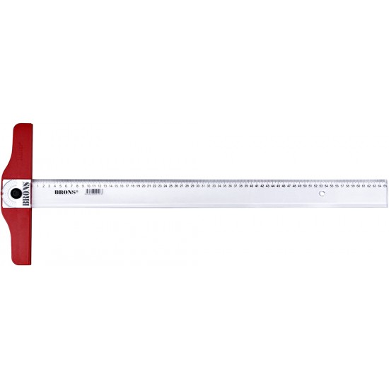 Rigla T mobil plastic, 65 cm, transparen, BRONS