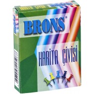 Pioneze pentru panouri de pluta, cu maner, 20 buc/cutie, BRONS  BR-357