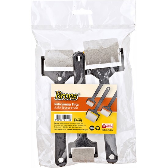 Pensule tip trafalet din burete  3/set, BRONS