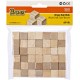 Cuburi lemn natural 15 x 15 mm, 42/set, BRONS  