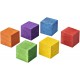 Cuburi lemn colorat 15 x 15 mm, 42/set, BRONS  