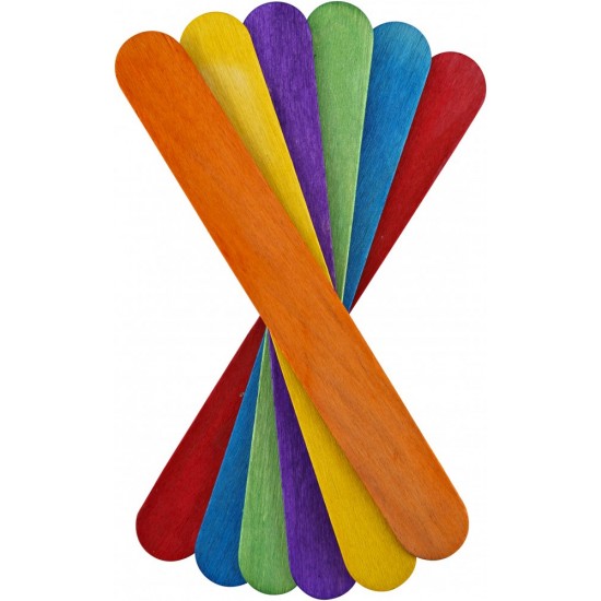 Betisoare creative din lemn colorate, 50/set BRONS BR-903