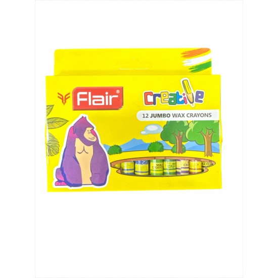 Culori cerate 12 culori jumbo, FLAIR FA8012