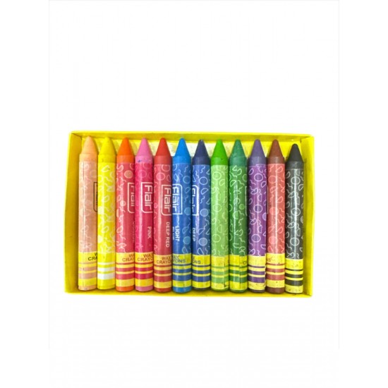 Culori cerate 12 culori jumbo, FLAIR FA8012