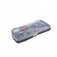 Trusa geometrie plastic, 9 piese, GEO MATRIX 