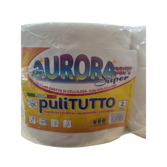 Prosop hartie super soft, 2 straturi, 2 buc/set, 850 foi/rola, AURORA