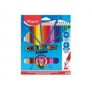 Creioane colorate 24 culori, COLOR PEPS STRONG MAPED