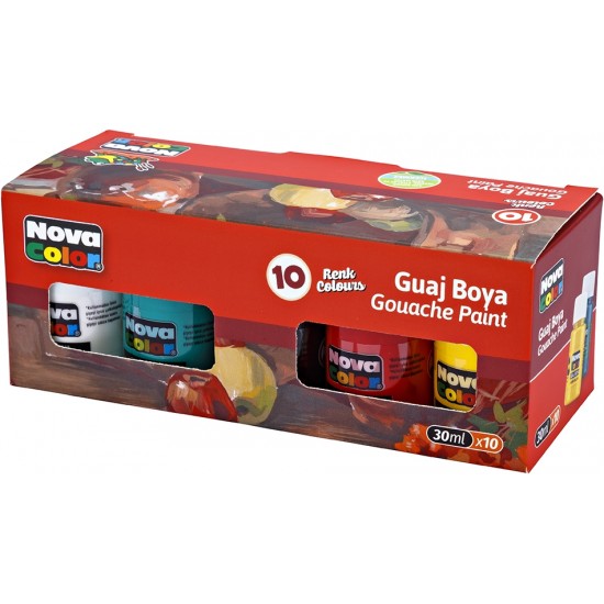 Guase 10 culori x 30 ml - NOVA COLOR NC-114