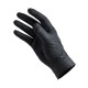 Mănuși de protecție negre, nitril, nepudrate, set 100 buc, SAFIR