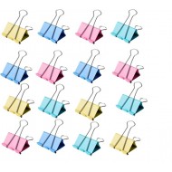 Clipsuri metalice color 24/cutie, 41mm    