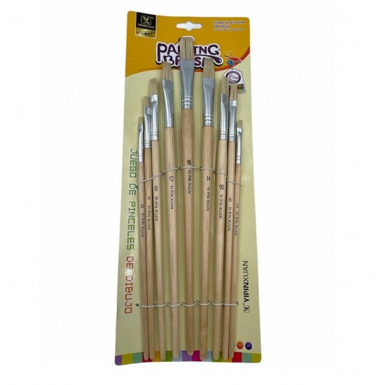 Pensule 9/set varf drept din lemn , 577-9