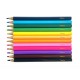 Creioane colorate Jumbo 12 culori, hexagonale GIMBOO