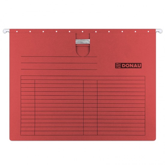 Dosar suspendabil cu eticheta, bagheta metalica, carton 230g/mp, 5 buc/set, DONAU 
