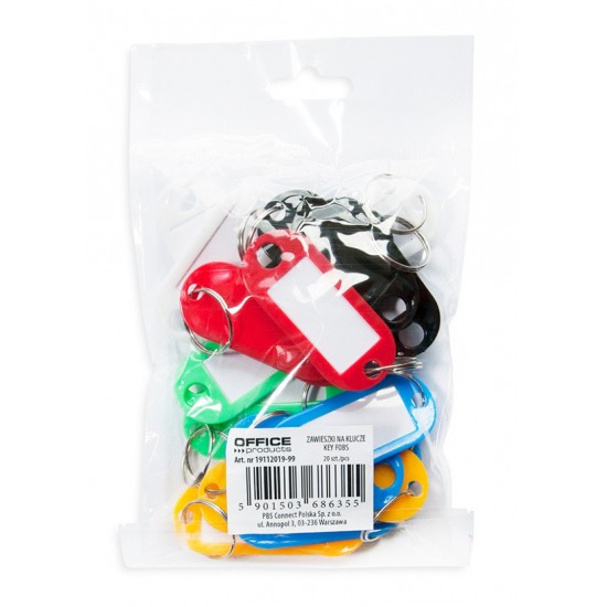 Breloc plastic 50x20mm, 20/set  OFFICE