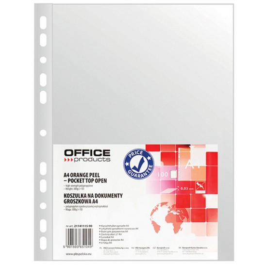 Folie protectie A4, 100/set,  40 microni,  Office Products