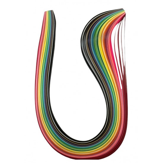 Hartie pentru Quiling  5mm X 54cm 16 culori 180 pcs