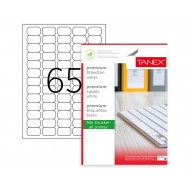 Etichete Autoadezive TANEX  65/A4 - 100 Coli - 38.1X21.2MM - 6500 Etichete/Pachet TW-2065